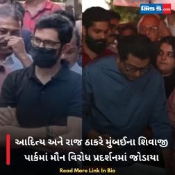 આદિત્ય અને રાજ ઠાકરે મુંબઈના શિવાજી પાર્કમાં મૌન વિરોધ પ્રદર્શનમાં જોડાયા  